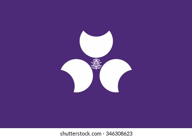 Flag of Gunma prefecture of Japan. Vector illustration.
