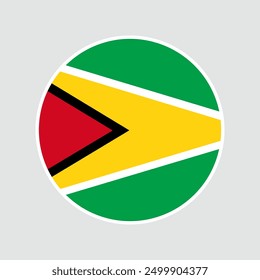 Bandera de Guyana. Ilustración digital. Ilustración vectorial.