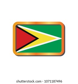 Flag guyana in frame