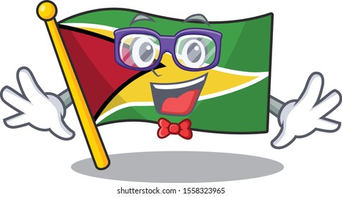 Flag guyana geek flown on mascot pole