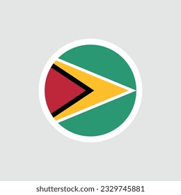 Flag of Guyana. Guyanese green flag with two triangles. State symbol of the Cooperative Republic of Guyana. svg