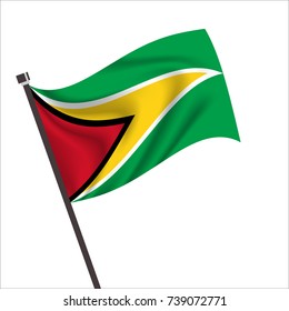 Flag of Guyana. Guyana Icon vector illustration,National flag for country of Guyana isolated, banner vector illustration. Vector illustration eps10.