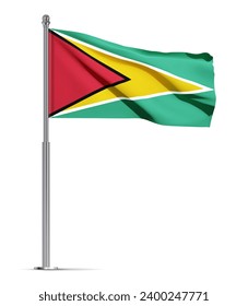 Flag of Guyana isolated on white background. EPS10 vector svg