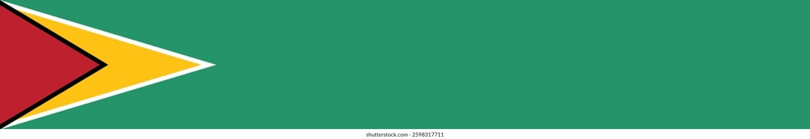 Flag of Guyana. Guyana flag long banner digital vector illustration
