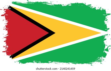 Fahne von Guyana auf einem farbenprächtigen Grunge-Banner - Vektorgrafik
