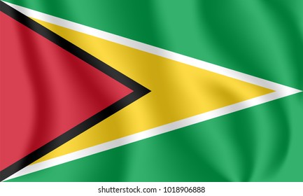 Flag Guyana Realistic Waving Flag Cooperative Stock Vector (Royalty ...