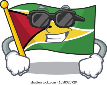 Flag guyana super cool flown on mascot pole