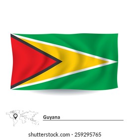 Flag of Guyana - vector illustration