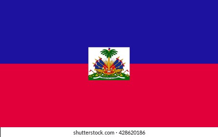 Flag of Haiti. Illustration over white background.