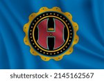 Flag of Hamilton County, Ohio, USA. Realistic waving flag of Hamilton County vector background.
