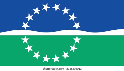 Flag of Hampton Roads - Virginia, North Carolina - United States emblem graphic element Illustration template design
