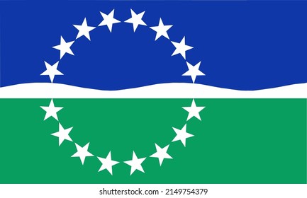 Flag Of Hampton Roads, Virginia, USA.