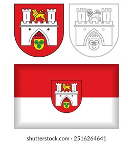 Flag Of Hanover, Lower Saxony Vector Illustration
