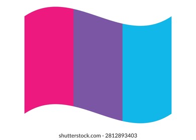  The flag has three vertical stripes, pink representing femininity and womanhood, blue representing masculinity and manhood, and purple representing androgyny, a mix of the two. Androgyne flag.