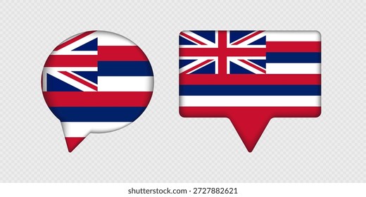 Bandeira do Estado do Havaí em Speech Bubble.