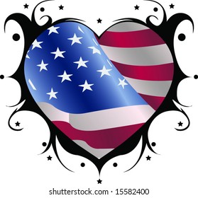 Flag heart