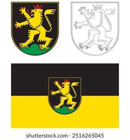 Bandeira De Heidelberg, Baden-Württemberg, Alemanha Ilustração Vetorial
