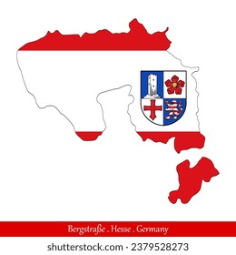Bergstraße Flag - Hesse,Germany (EPS)