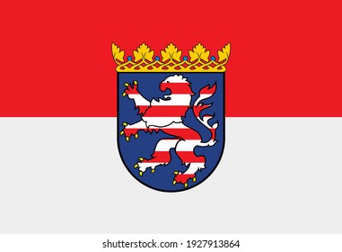 flag of Hessen Germany vector illustration