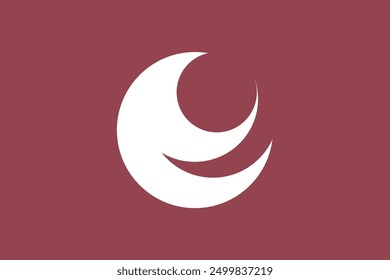Flag of Hiroshima prefecture. Vector illustration 