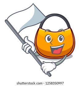 With flag hobo bag shape on a cartoon