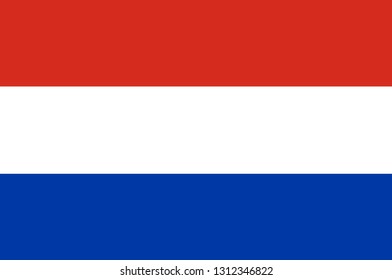 Flag Of Holland. Vector. Ratios and colors are observed.