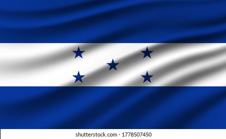 Flag of Honduras background template.