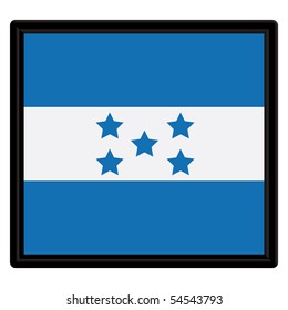 Flag of Honduras with black frame
