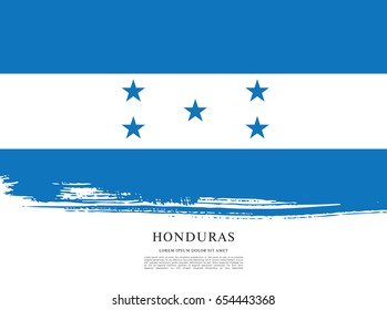 Flag of Honduras, brush stroke background