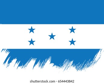 Flag of Honduras, brush stroke background