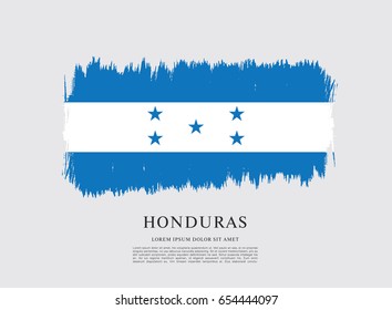 Flag of Honduras, brush stroke background