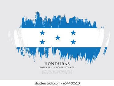 Flag of Honduras, brush stroke background