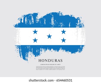 Flag of Honduras, brush stroke background