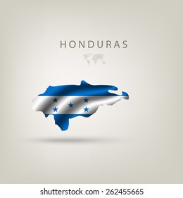 Flag of HONDURAS as a country with shadow