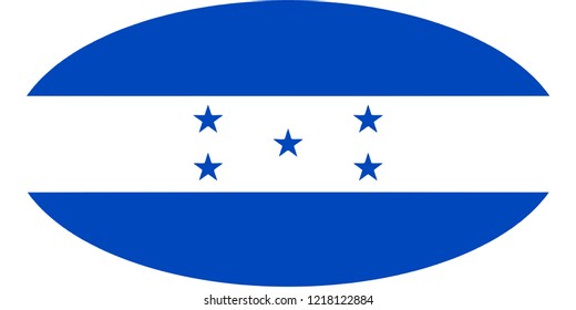 Flag of Honduras Ellipse Vector