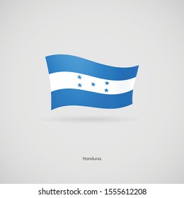 The flag of Honduras is flying layered vector image.