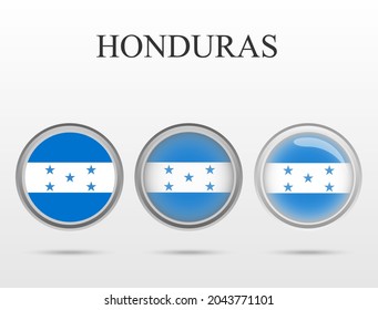 Flag of Honduras in the form of a circle