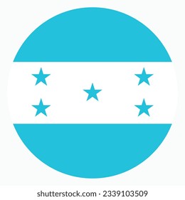 The flag of Honduras. Flag icon. Standard color. Circle icon flag. Computer illustration. Digital illustration. Vector illustration.