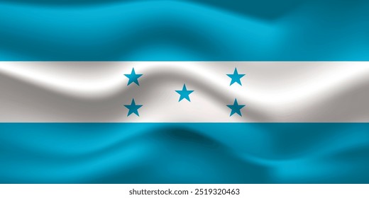 Flag of Honduras. National symbol in official colors. Template icon. Abstract vector background.