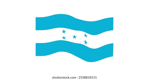 Flag of Honduras. National symbol in official colors. Template icon. Abstract vector background.