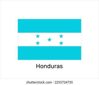 Flag of Honduras. National symbol. Honduras flag symbol. Vector illustration isolated on white background