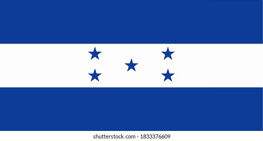 Flag of Honduras. Official colors and proportion correctly. National Honduras flag. Vector illustration. EPS10