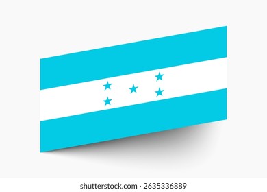 Flag of Honduras. Honduras flag official colors tilted icon digital vector illustration design.