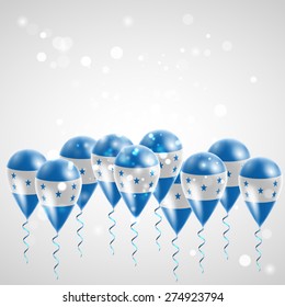 Flag of Honduras on balloon. 
