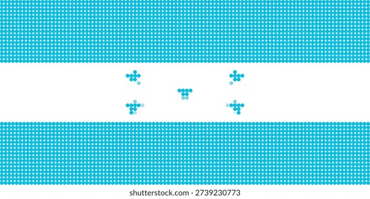 Flag of Honduras pixel art of dots