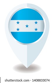 Flag of Honduras, Republic of Honduras. Bright, colorful vector illustration.