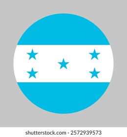 Flag of Honduras round shape, national symbol