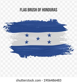 Flag Of Honduras in texture brush  with transparent background, vector illustration in eps file