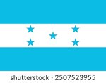 Flag of Honduras vector design and illustration , National Flag of Honduras