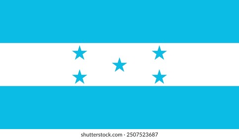 Flag of Honduras vector design and illustration , National Flag of Honduras , Digital Illustration